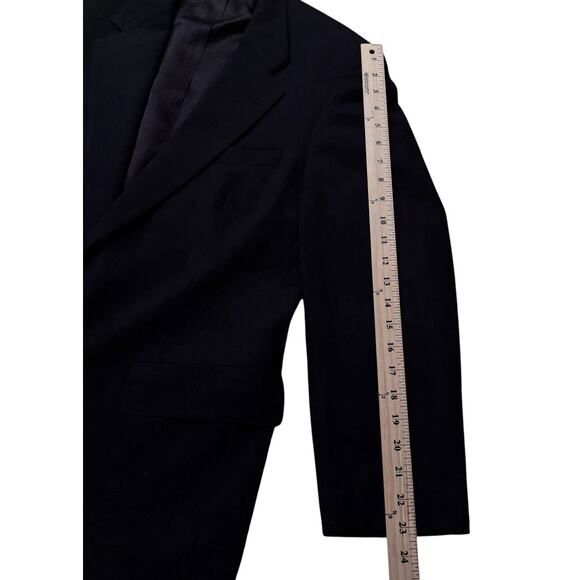 Vintage 90s Brooks Brothers Blazer Men's 42R Navy Blue Wool Sport Coat Jacket - Picture 7 of 12